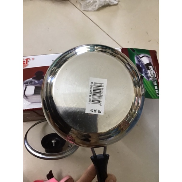 Quánh quấy bột 12cm, nồi quấy bột 2 đáy hợp kim cao cấp không rỉ ( k nấu bếp từ )