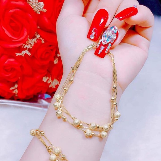 Lắc bạc đan xi vàng