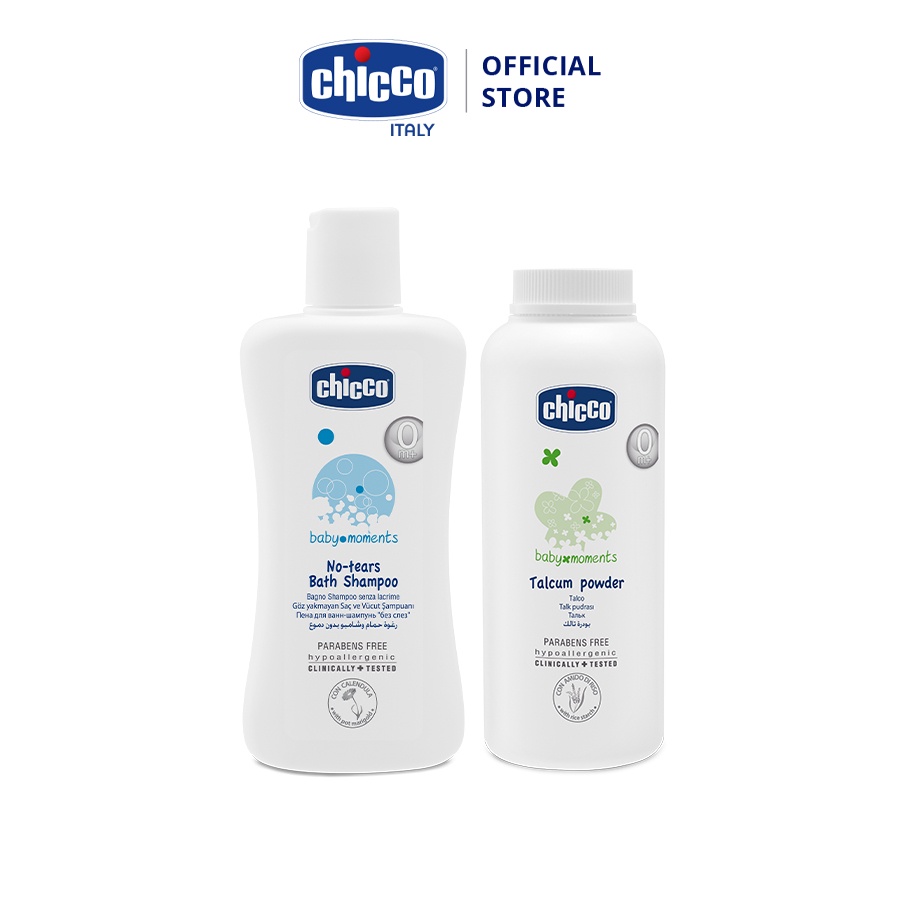 Combo Sữa tắm gội chiết xuất Hoa cúc 0M+200ml &amp; Kem hăm 3 tác động Chicco 0M+ 100ml