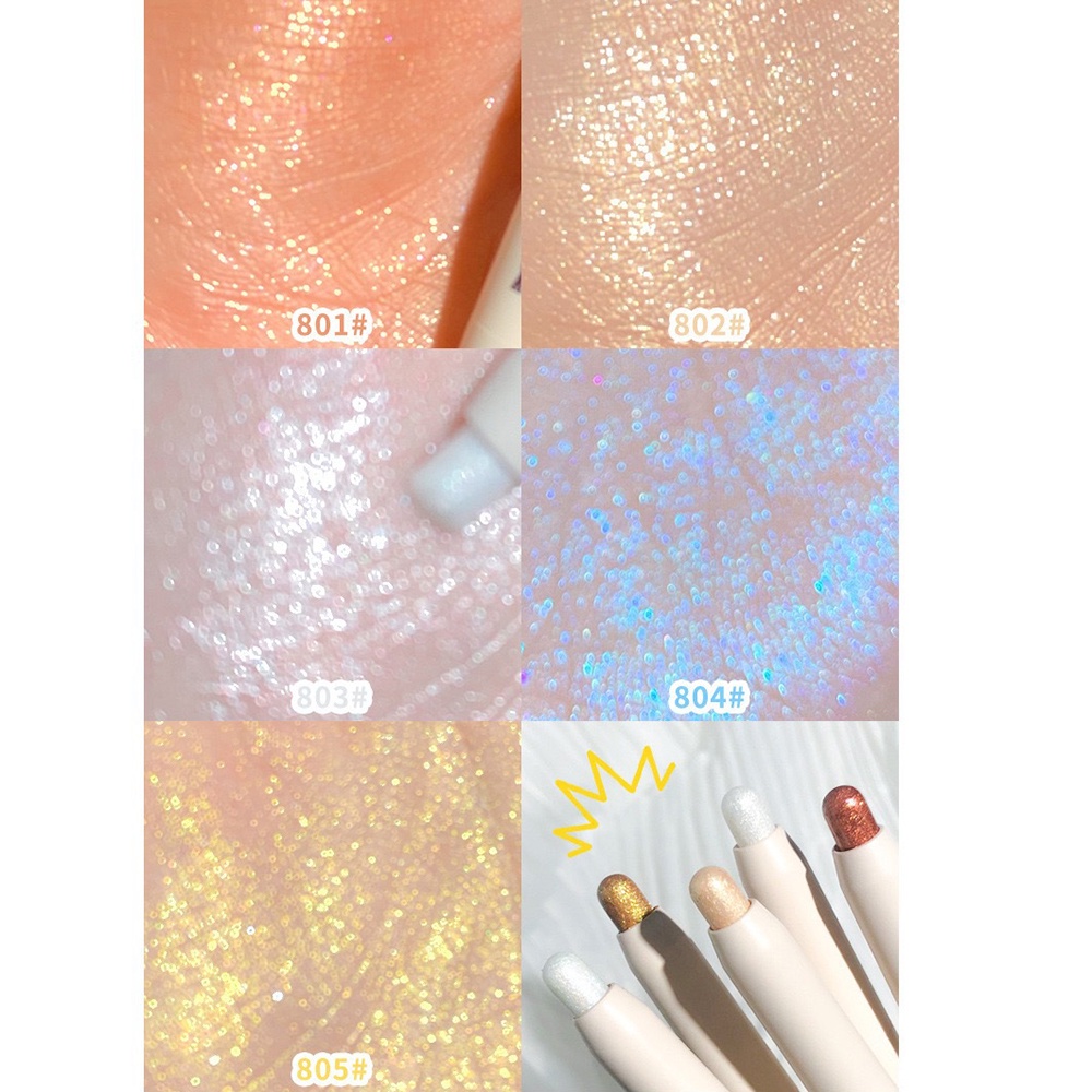 [Hàng mới về] Bút Kẻ Mắt Hai Đầu Màu Ánh Ngọc Trai Long Lanh Chống Thấm Nước Xinh Xắn Dành Cho Nữ