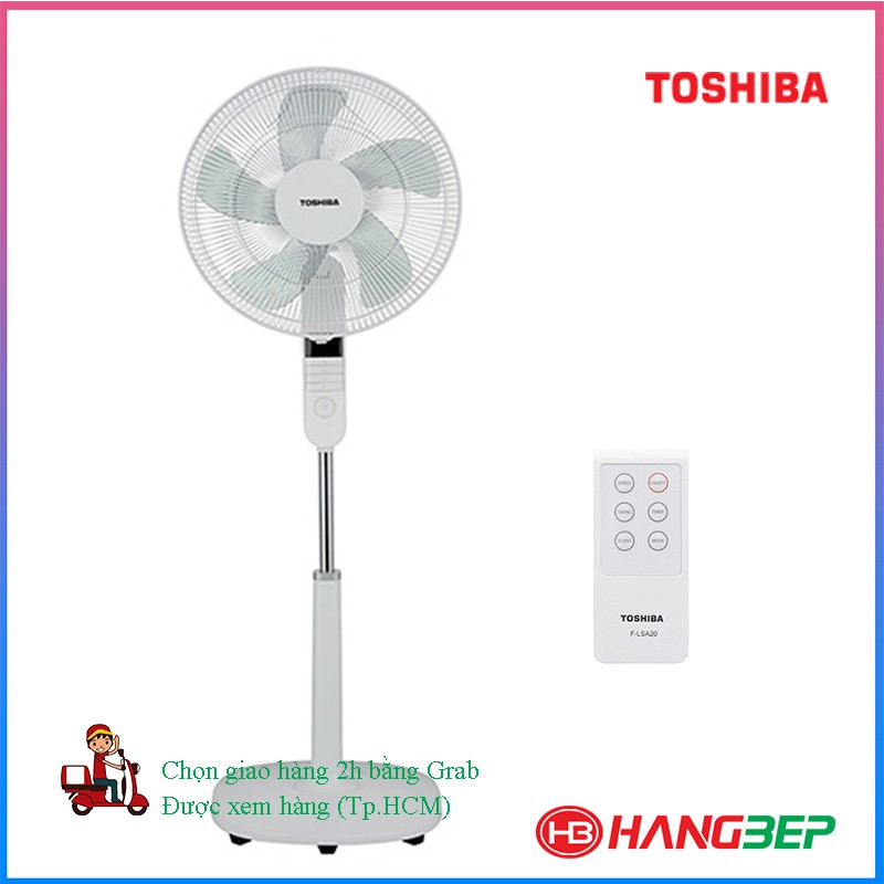 Quạt đứng có remote Toshiba F-LSA20VN -Xám/Trắng