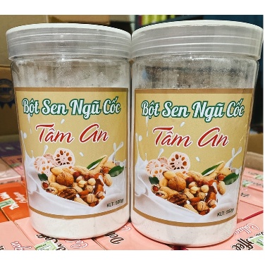 Bột sen ngũ cốc Tâm An - giảm cân đẹp da thon gọn vóc dáng ngăn tái béo hỗ trợ hệ tiêu hóa ( hộp 500g )