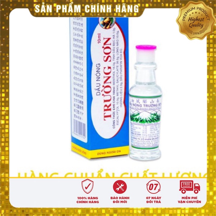 [Chính hãng] DẦU NÓNG TRƯỜNG SƠN DÙNG KHI BỊ ĐAU NHỨC - Chai 10ml