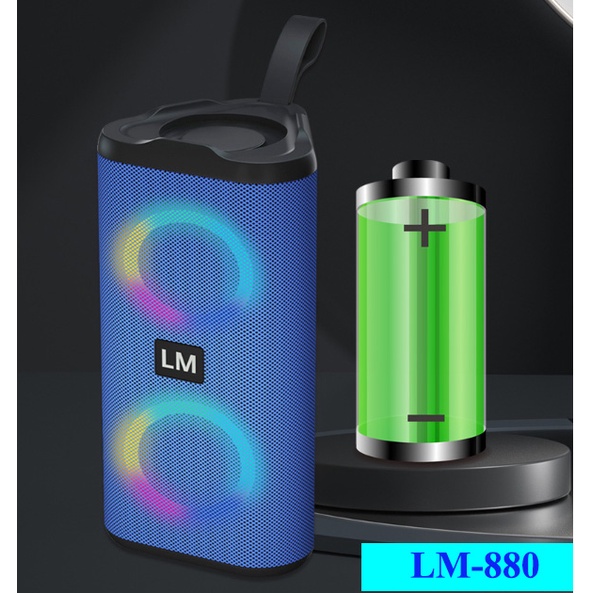 Loa bluetooth 5.0 nghe nhạc hay kết nối 2 loa công suất đến 20W bass mạnh hỗ trợ cắm USB thẻ nhớ FM LM880 bảo hành 1-1