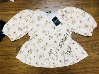 Áo babydoll hoạ tiết