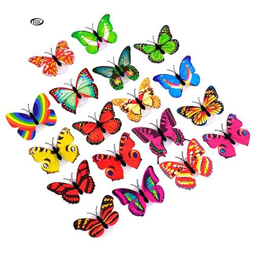 Bình Nước BK Kiểu Dáng Đơn Giản Hiện Đại✿Đèn LED Hình Bướm Thay Đổi Màu Sắc