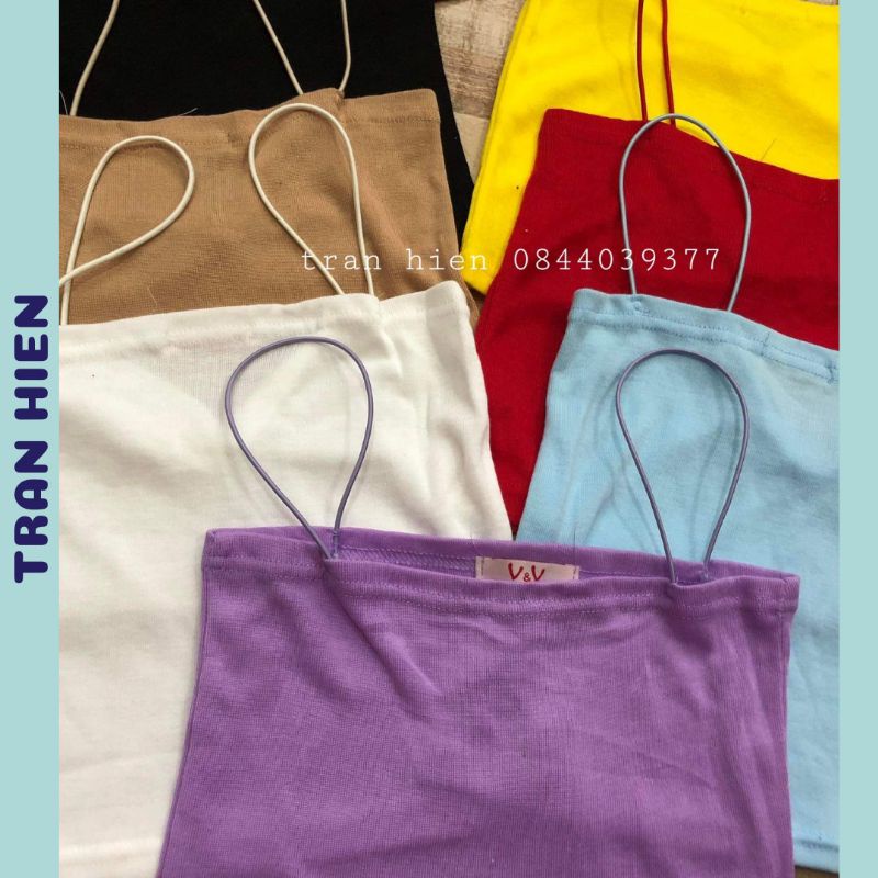 Áo croptop 2 dây sợi bún