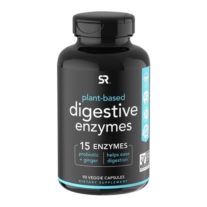 Viên Enzymes tiêu hoá thuần chay Sports Research 90 viên USA
