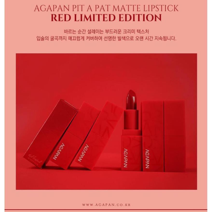 Son Agapan Pit a Pat Matte Lipstick Red Limited Edition