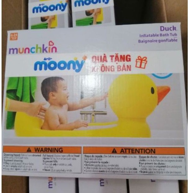 Chậu tắm phao vịt Munchkin - Quà tặng Moony