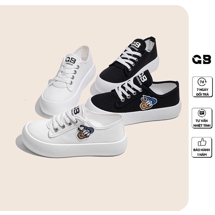 Giày Sneaker Nữ 2 Màu Vải Canvas Họa Tiết Họa Hình giayBOM GB Classics B1611