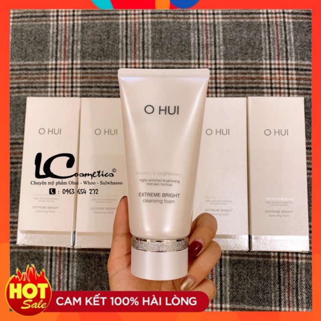 Sữa rửa mặt dưỡng trắng Ohui Extreme Bringt Cleasing Foam💦CHUẨN AUTH 100%💦dưỡng trắng 160ml mẫu mới nhất 2020