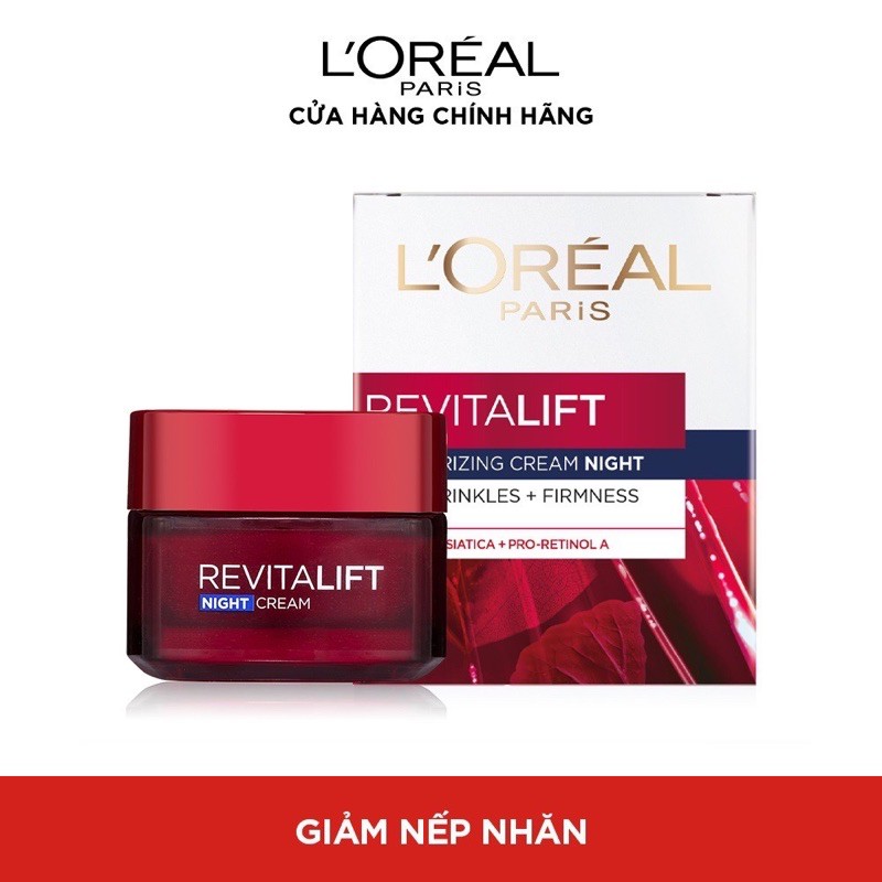 Kem dưỡng săn chắc da và giảm nếp nhăn Loreal - L'Oreal Paris Revitalift ban đêm 50ml (kem đêm)