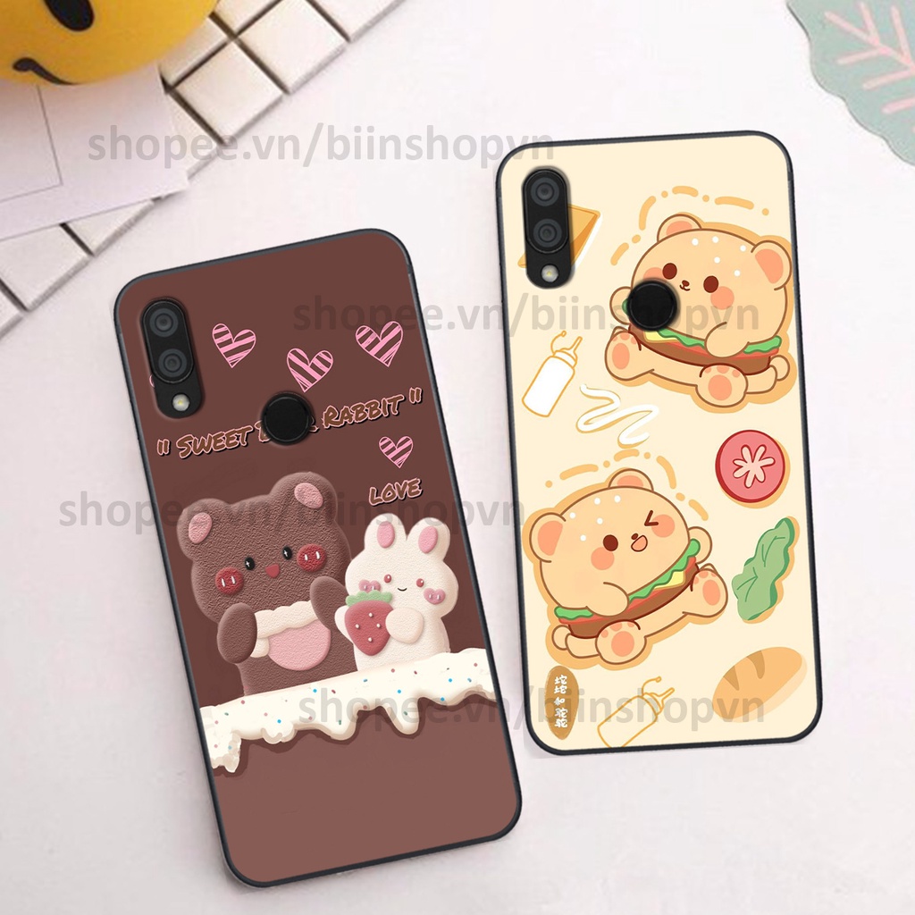 Ốp Xiaomi Redmi 7 in hình gấu chocolate kẹo ngọt siêu đẹp siêu xinh