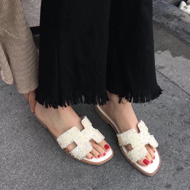 Dép chữ H đính đá