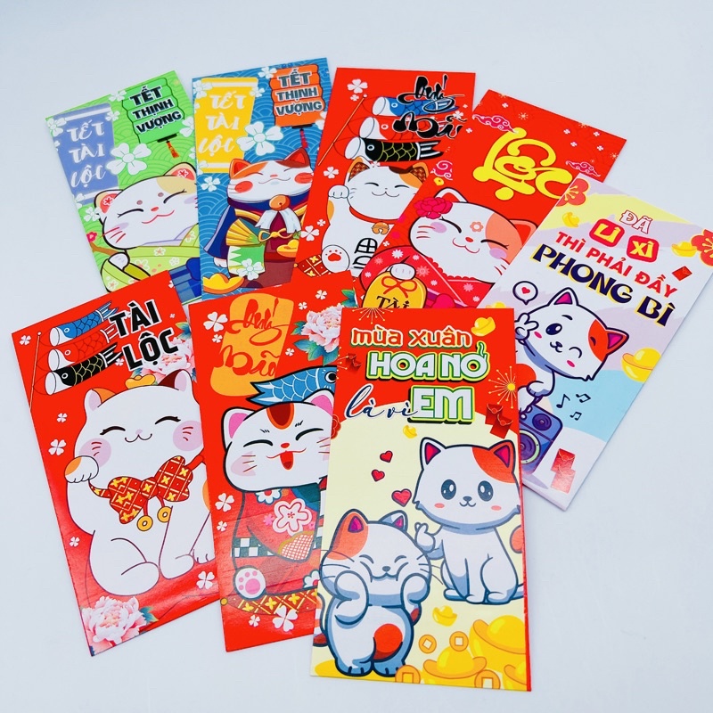 Combo 50 bao lì xì CÂU NÓI TREND năm 2023 giá xưởng, bao lì xì tết