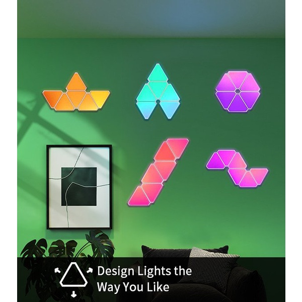 Đèn trang trí dán tường Yeelight Smart Light Panels, Led RGB 16 triệu màu lắp ghép thông minh, hỗ trợ Google, Alexa