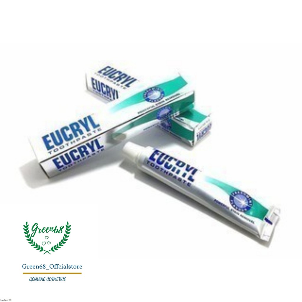 Kem Đánh Răng Bạc Hà Tẩy Trắng Eucryl Toothpaste 62g