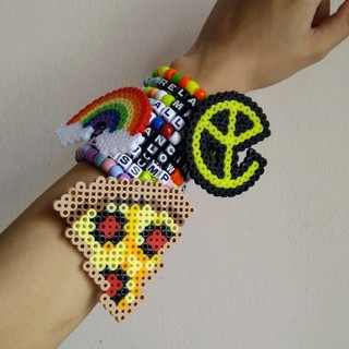 Vòng kandi perler Yellow Claw - phụ kiện rave edm festival raver kandi perler DJ