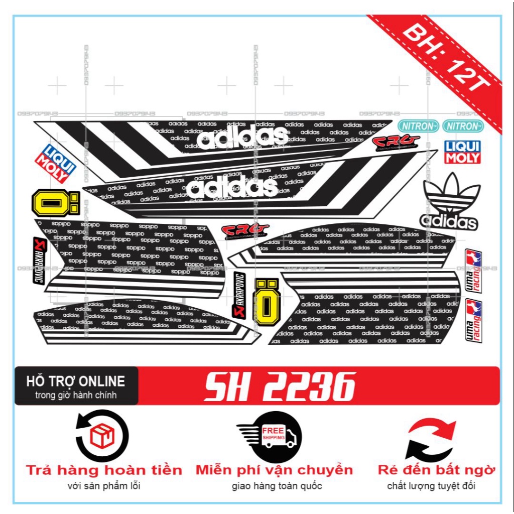TEM XE SH 2019 ADIDASS -- SHIN DECAL 2