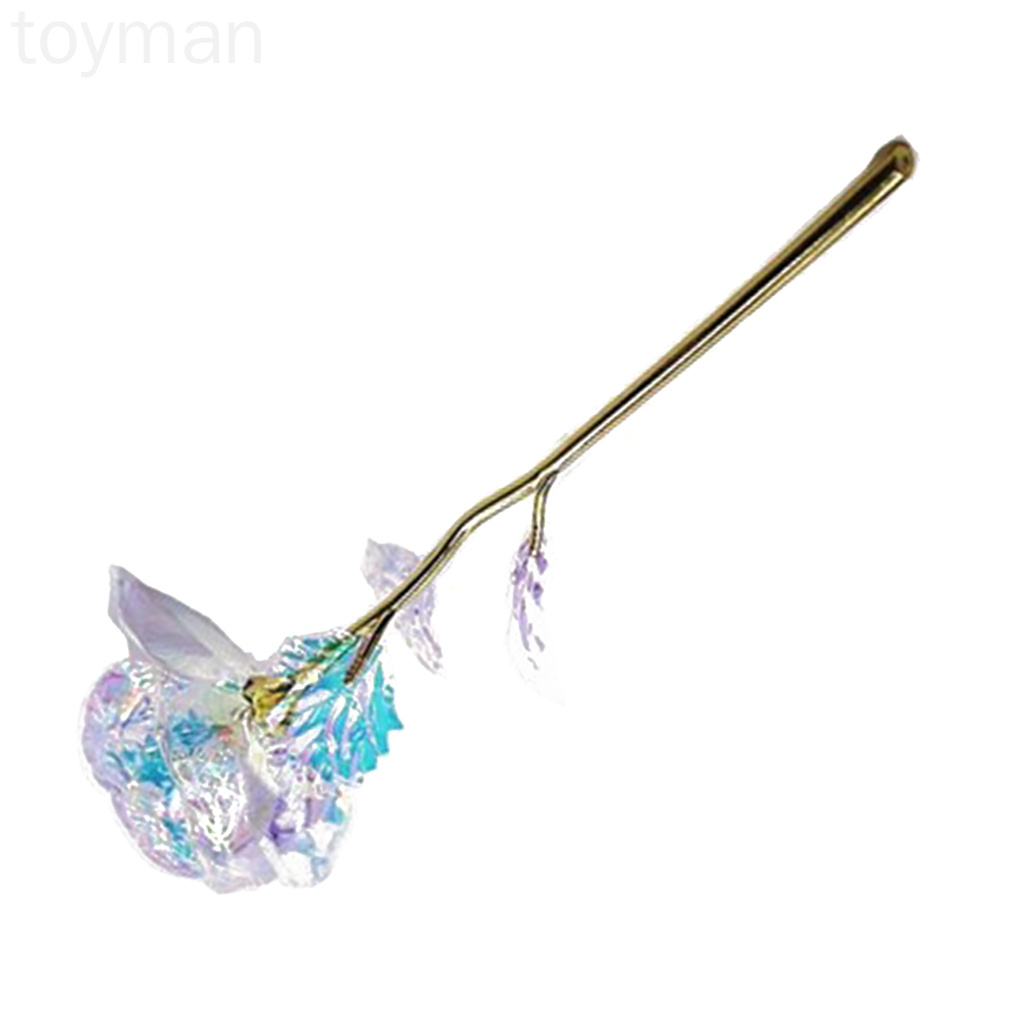 Hoa hồng mạ vàng 24K đính đá lấp lánh