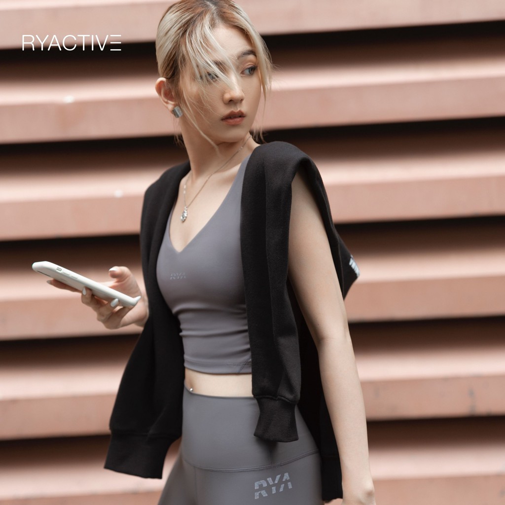 Áo ngực thể thao RYACTIVE -  CHARCOAL SPORTBRA