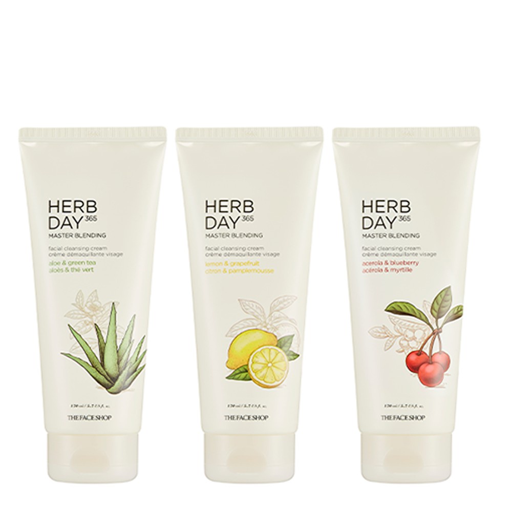 Kem Tẩy Trang TheFaceShop Herbday365 Master Cleansing Cream Lem&Grapefruit 170ml