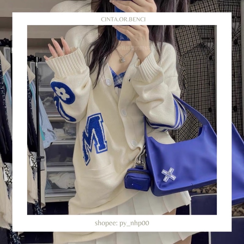 Set cardigan blue