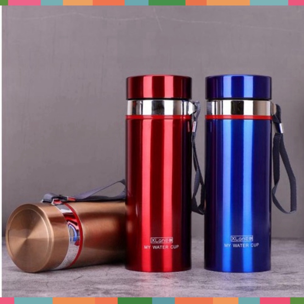 Bình giữ nhiệt cao cấp 1000 ml có nắp lọc trà - Bình nước giữ nhiệt tiện lợi lõi inox 304 không gỉ, giữ nước ấm tốt A32