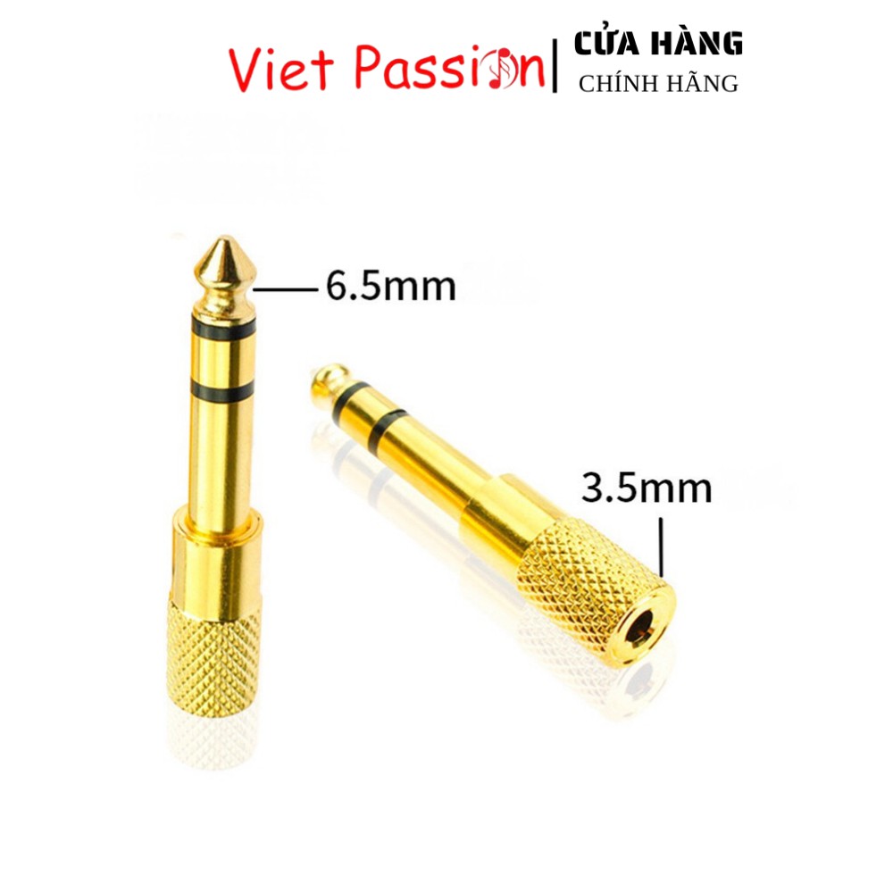 Jack chuyển đổi tín hiệu từ 3,5mm ra 6,5mm hoặc 6,5mm ra 3,5mm chất liệu nhựa Viet Passion