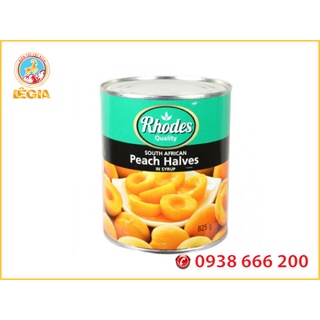 Đào ngâm đóng lon nhập khẩu rhodes 825g