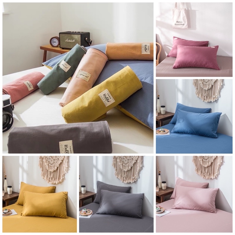 Vỏ Gối Đầu Cotton Tici 50x70cm - Có Chỉnh Size Theo Yêu Cầu