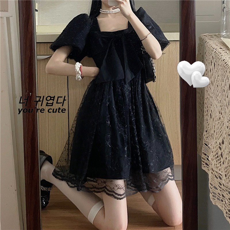 Đầm midi váy đi biển đầm trắng đầm bigsize nữ đầm thiết kế đầm đen dự tiệc  đầm babydoll tay phồng đầm cổ vuông váy nữ xinh