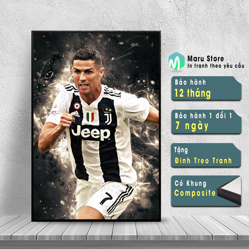 Tranh Treo Tường Ronaldo Juventus, Trang Trí Phòng Net