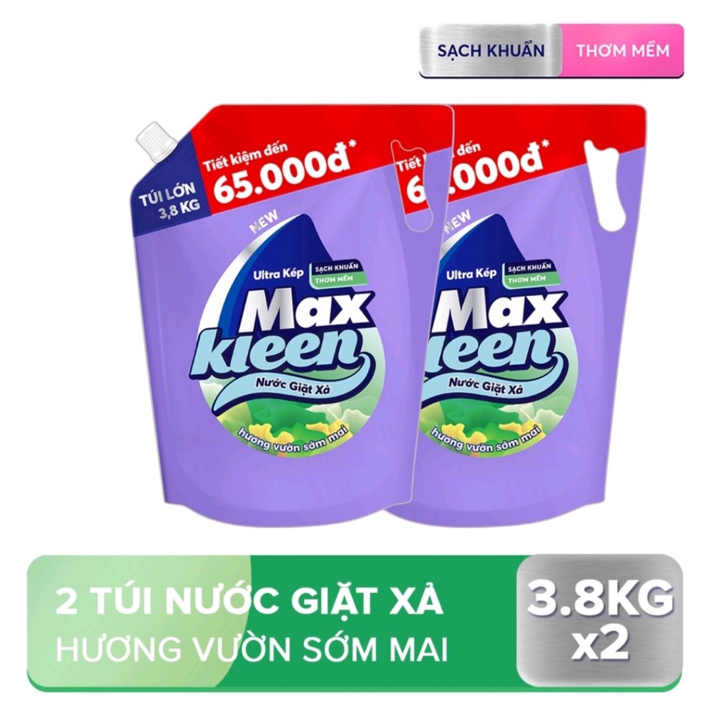 HCM - Túi nước giặt xả Maxkleen 3.8kg