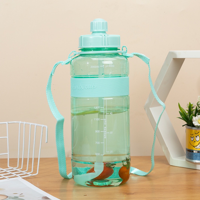 Bình Nước Sport Cup Thể Thao Du Lịch Có Chia Vạch, Kèm Ống Hút, Nhiều Màu, Nhiều Dung Tích 88322 SIÊU THỊ 88