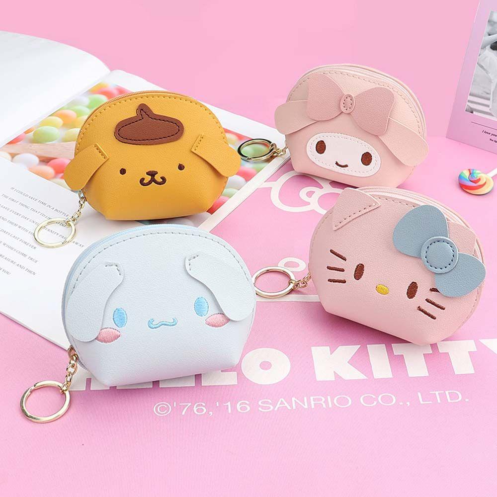 Ví Đựng Tiền Xu Mini Bằng Da PU Họa Tiết Dễ Thương Cho Nữ