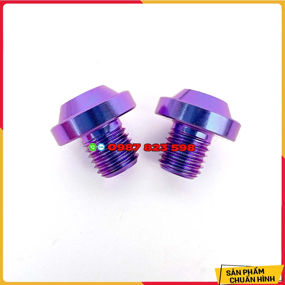 Ốc Titan GR5 Gắn Chân Gương 10 Li Cho Honda,Yamaha,Suzuki