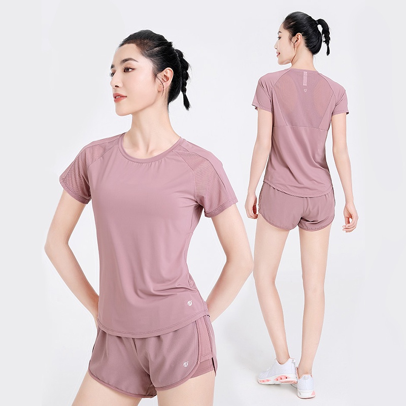 Bộ đồ thể thao ngắn CAMEL cho nữ tập gym/yoga