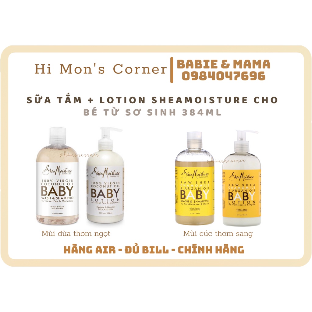 Sữa tắm gội - Lotion Shea moisture dành cho bé từ sơ sinh  Hàng Air thumbnail