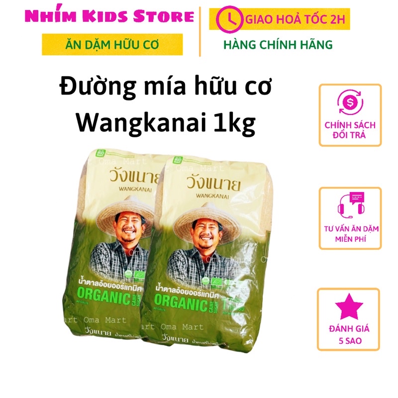 Đường mía hữu cơ Wangkanai 1kg