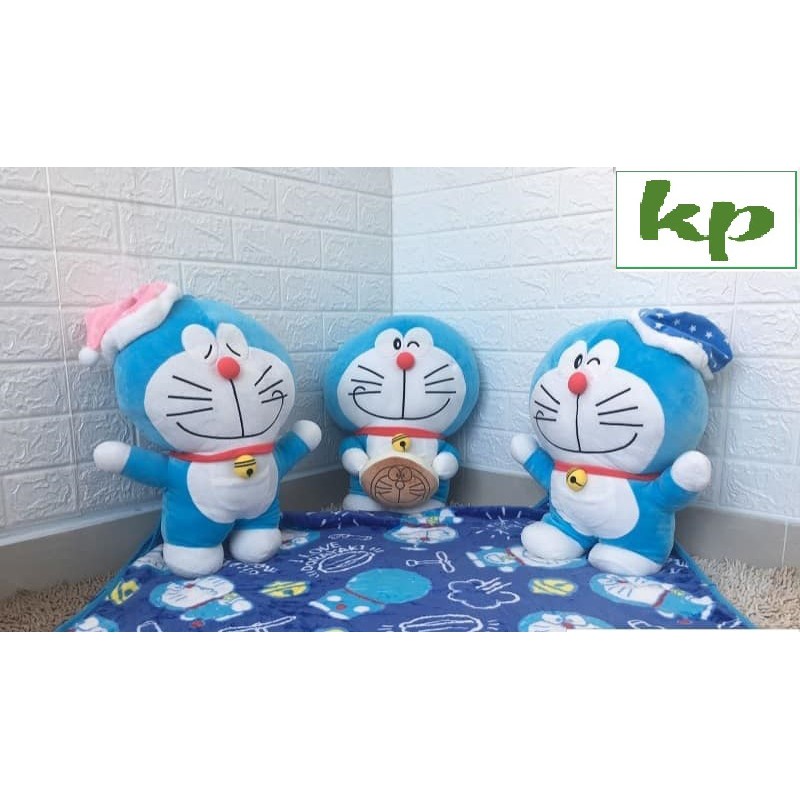 GỐI MỀN 3 trong 1 Đôrêmon cute, nỉ nhung siêu mịn, bộ chăn gối văn phòng, gấu bông kèm mền quà tặng sinh nhật 8/3 20/10