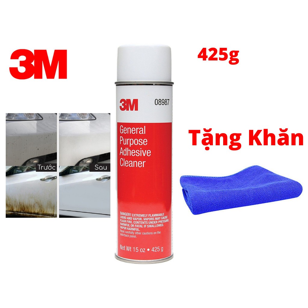 Tẩy Nhựa Đường 3M 08987 ,Tẩy Keo Băng Dính ,Tẩy Đa Năng 425g tặng khăn