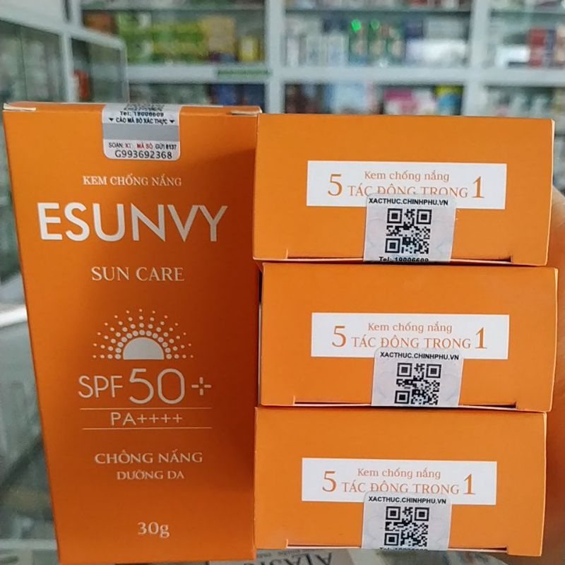 Combo2 túyp Kem chống nắng Esunvy Care SPF50+ bảo vệ dưỡng da không gây nhờn bóng