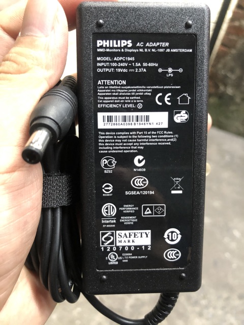 Dây nguồn philips 19v 2.37a cho màn hình aoc, philips