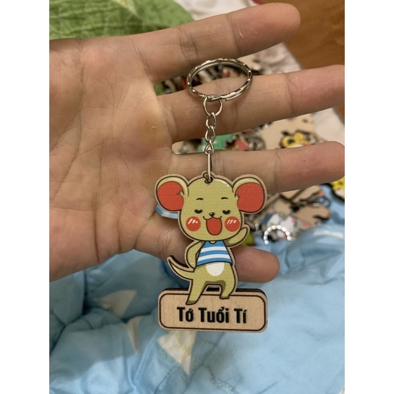 Sỉ 12 móc khoá 12 con giáp bằng gỗ