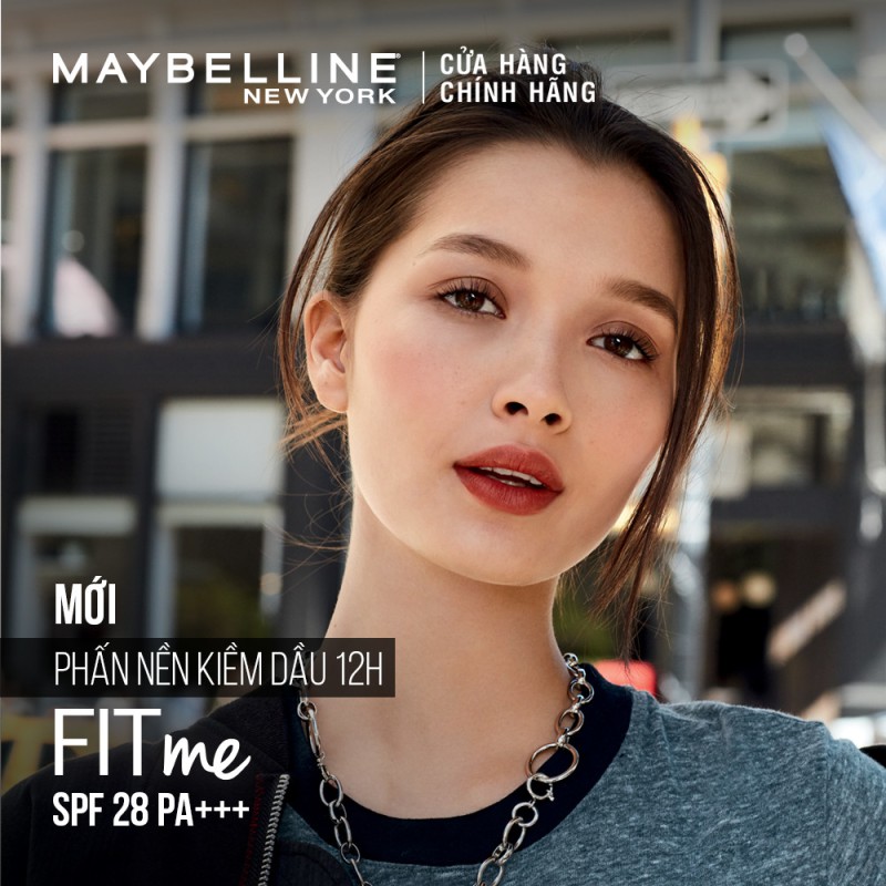 Maybelline Phấn Nền Kiềm Dầu Chống Nắng 12H SPF28 Mịn Lì Fit Me Maybelline New York Compact 6g