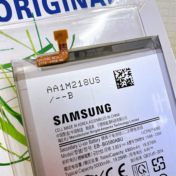 Pin Samsung M20 2019 M205F M30s EB-BG580ABU 5000mAh zin công ty, bảo hành đổi trả