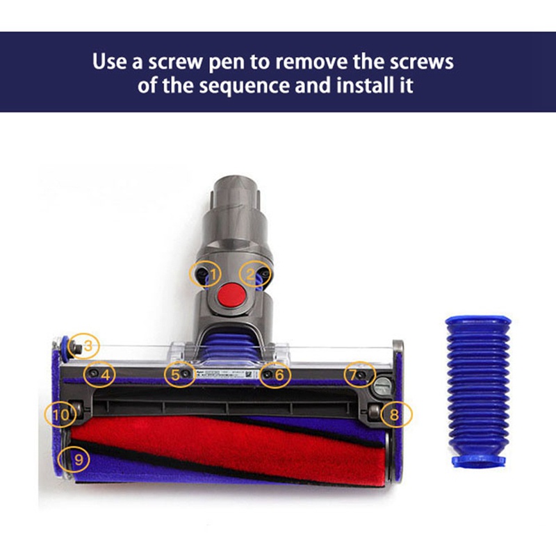 Đối với dyson v6 v7 v8 v10 v11 ống hút con lăn nhung mềm thay thế cho vệ sinh nhà cửa phần phụ kiện máy hút bụi
