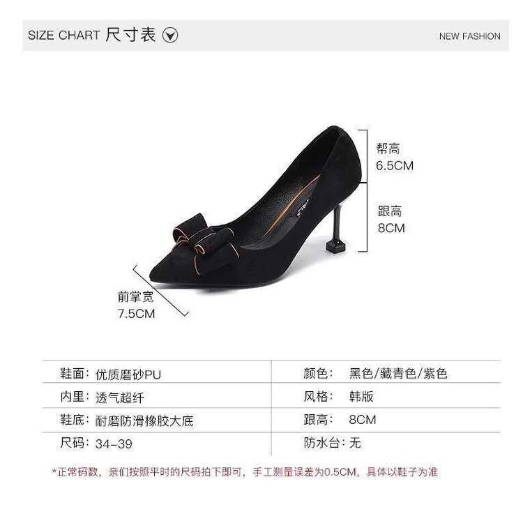 Giày Cao Gót Mũi Nhọn Màu Đen Cao Cấp Thời Trang Dành Cho Nữ